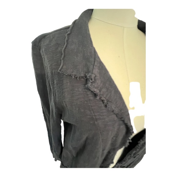 Fenini jacket with distressed edging.  Size medium.   Blue/navy in color. - Picture 4 of 7